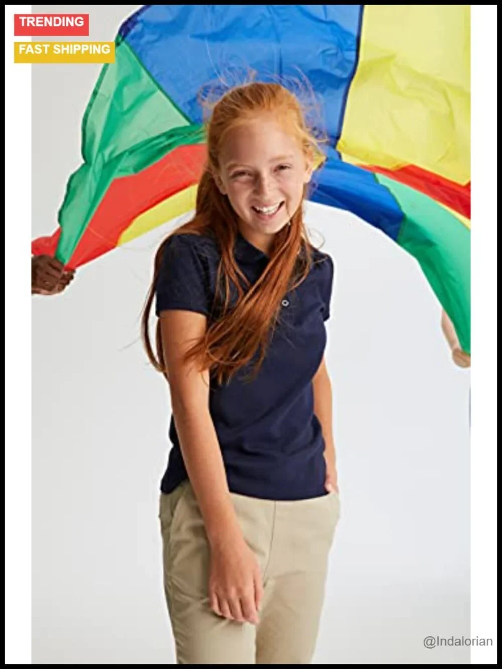 Kids Short Sleeve Peter Pan Collar Polo Shirt Uniform